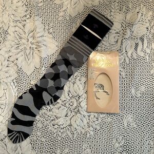 Vivienne Westwood Gray Black Patterned Knee-High Socks